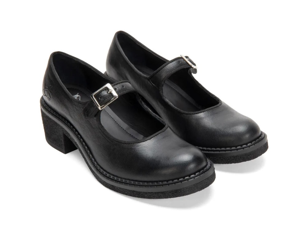 John Fluevog Lazybone - Black | Cute Mary Jane Heels