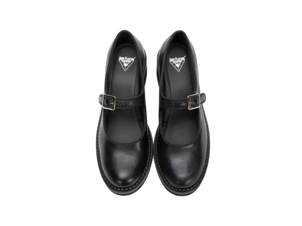 John Fluevog Lazybone - Black | Cute Mary Jane Heels