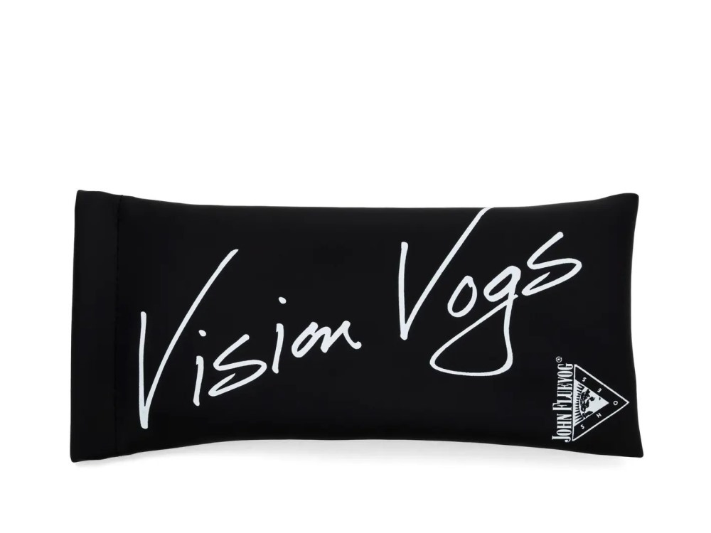 John Fluevog Joyfulness - Black | Square Cat-Eye Sunglasses