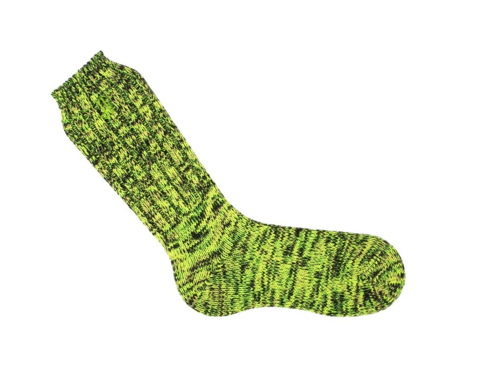 John Fluevog Russo - Black/Yellow | Thick Wool Socks