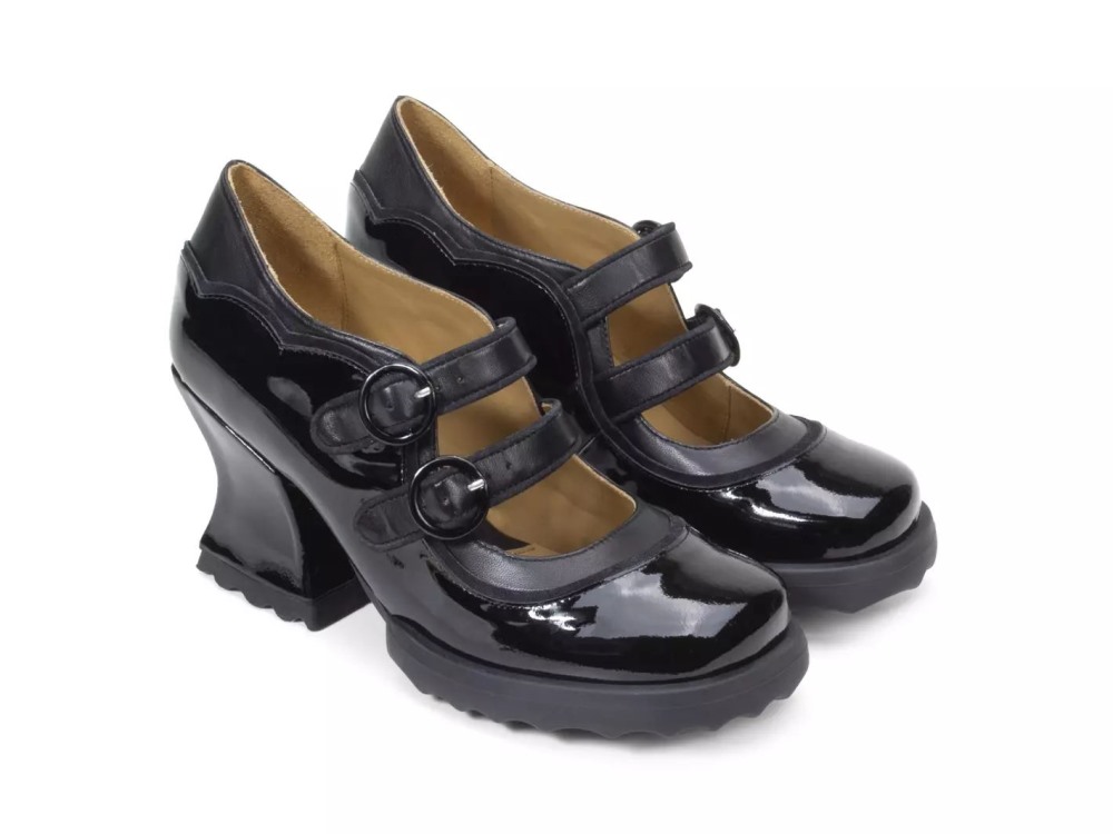 John Fluevog Parada - Black | Double-Strap Mary Janes