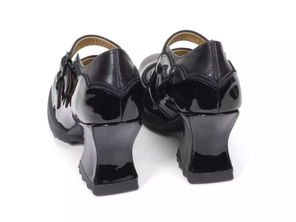 John Fluevog Parada - Black | Double-Strap Mary Janes