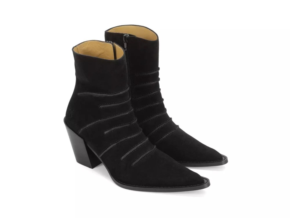 John Fluevog Dolores - Black | Ankle Boots with Outseams