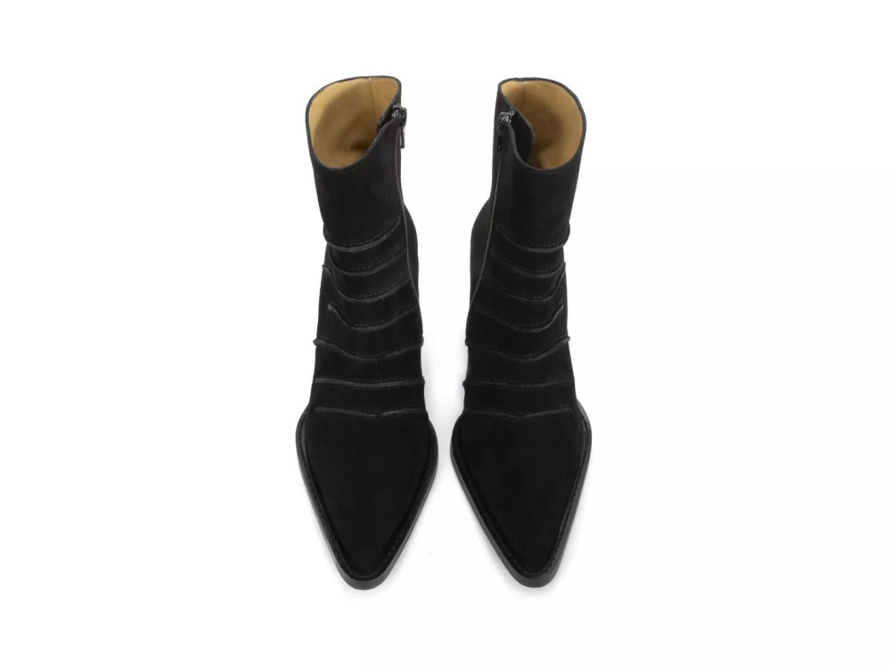 John Fluevog Dolores - Black | Ankle Boots with Outseams