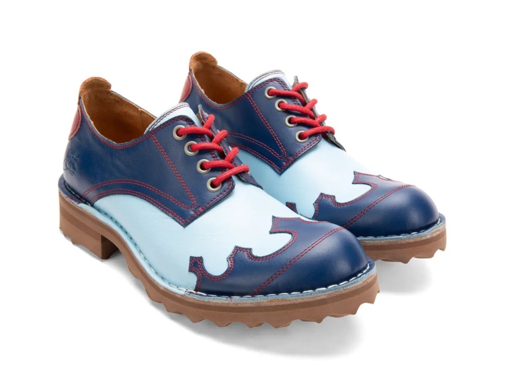 John Fluevog Danielson - Blue/Red | John Fluevog x Danielson Lace-Up