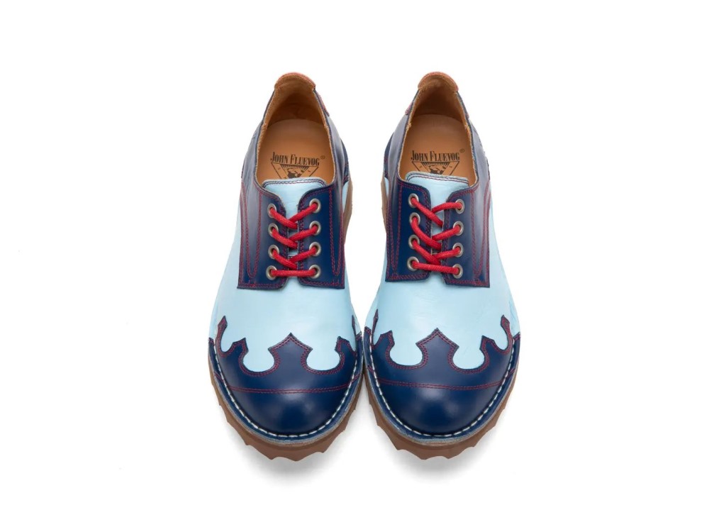 John Fluevog Danielson - Blue/Red | John Fluevog x Danielson Lace-Up