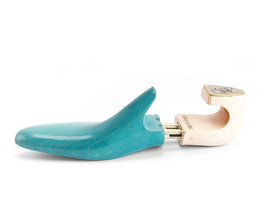 John Fluevog JF Shoe Trees - Teal/Maple | Pair of Handcrafted Shoe Trees