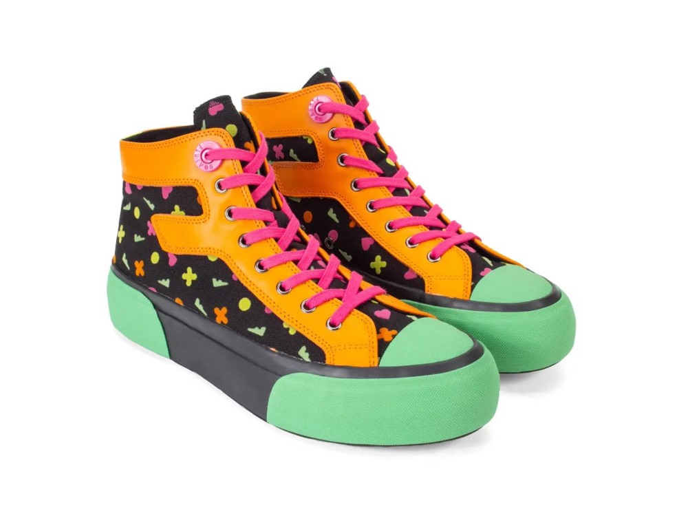 John Fluevog Steele - Neon Icons | High-Top Lace-Up