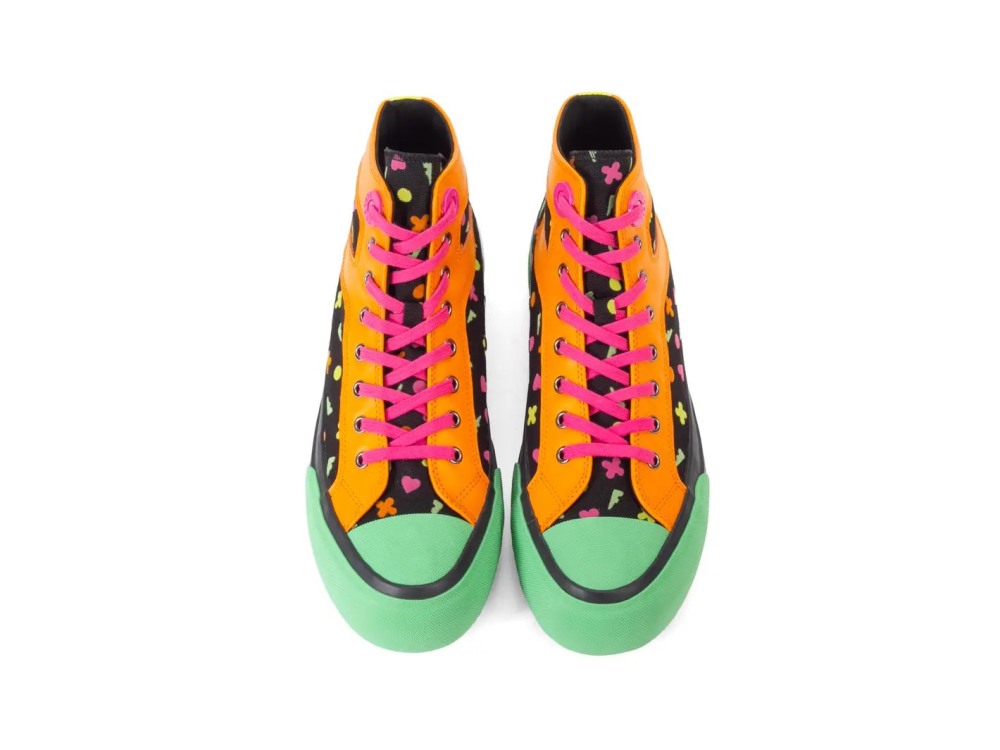 John Fluevog Steele - Neon Icons | High-Top Lace-Up