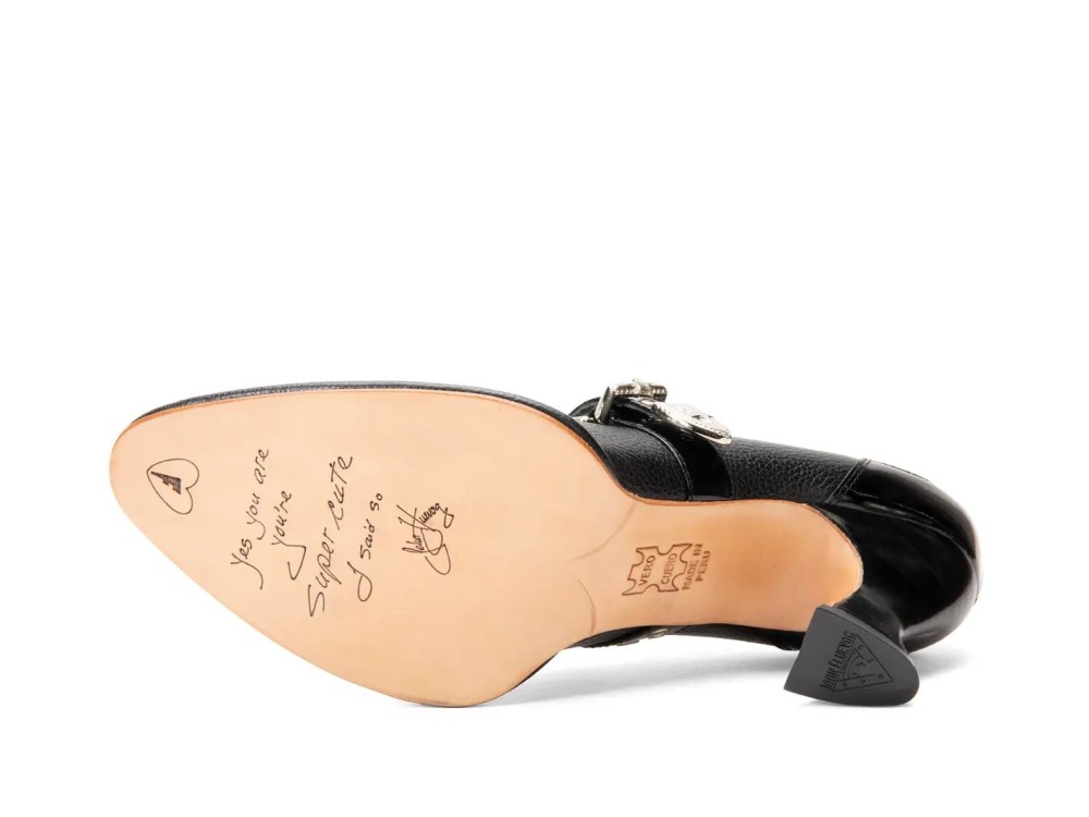John Fluevog Lara - Black | Western Mary Jane Heels
