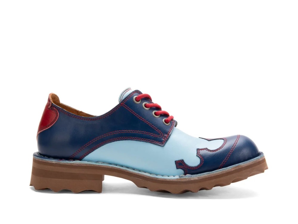 John Fluevog Danielson - Blue/Red | John Fluevog x Danielson Lace-Up