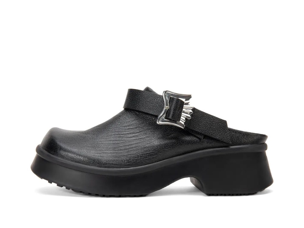 John Fluevog Cohesion - Black | Mule With Rotating Strap