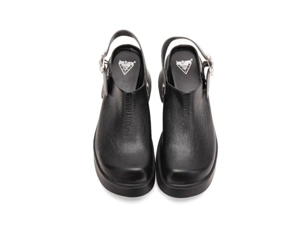 John Fluevog Cohesion - Black | Mule With Rotating Strap