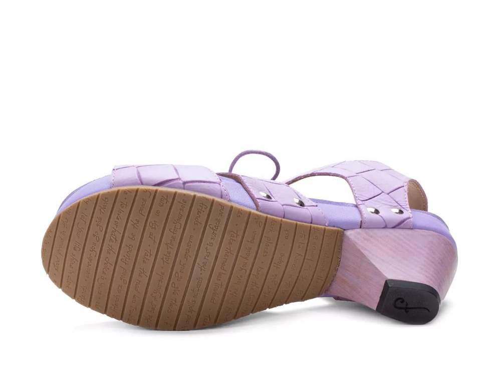 John Fluevog Joni - Purple Weave | Lace-Up Slingback Sandals