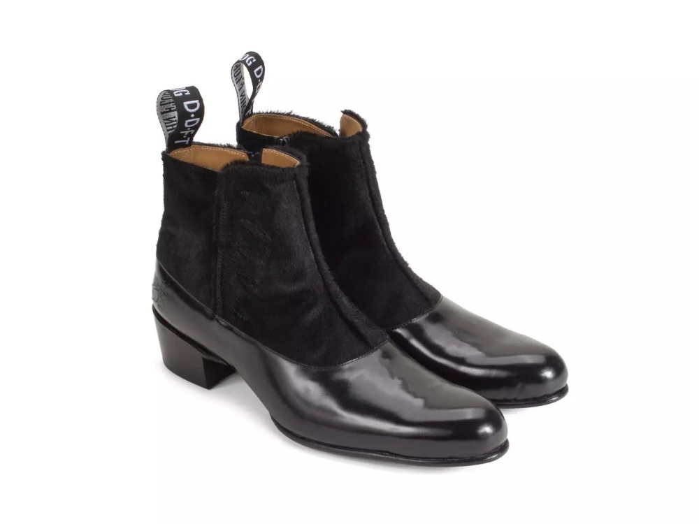 John Fluevog Arthur - Black Pony | Zip-Up Ankle Boots
