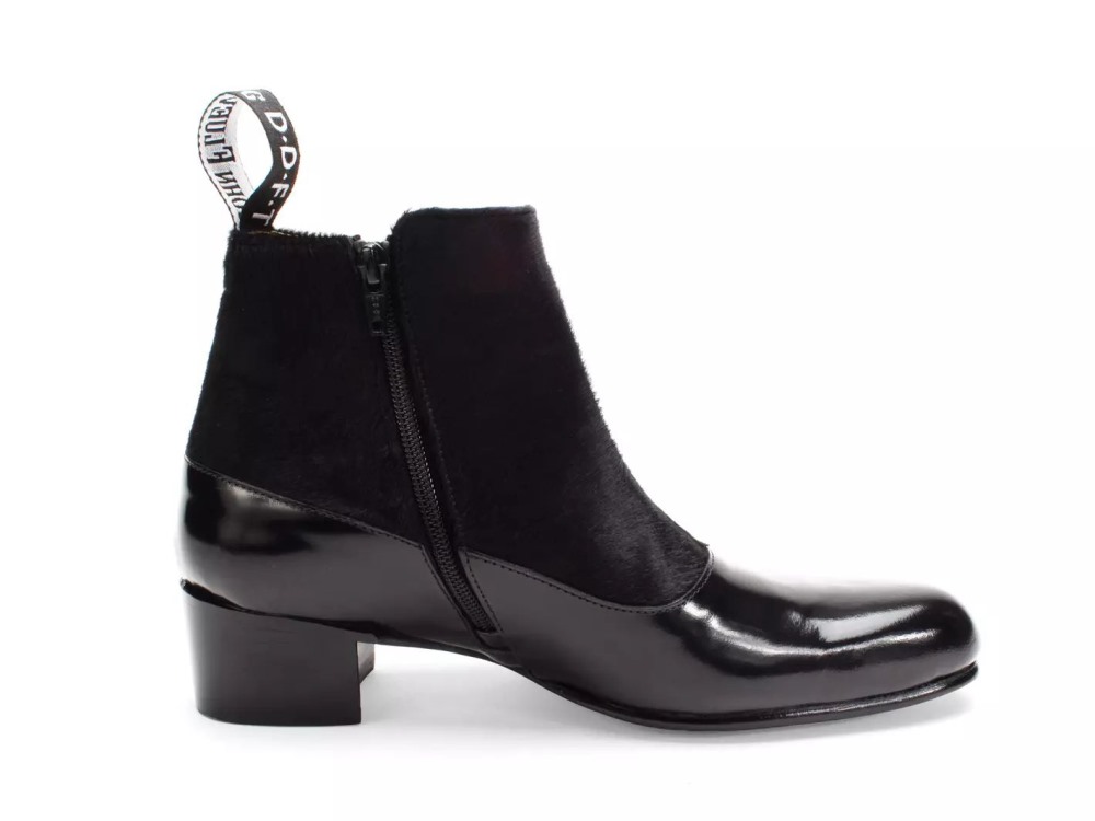John Fluevog Arthur - Black Pony | Zip-Up Ankle Boots
