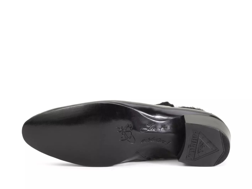 John Fluevog Arthur - Black Pony | Zip-Up Ankle Boots