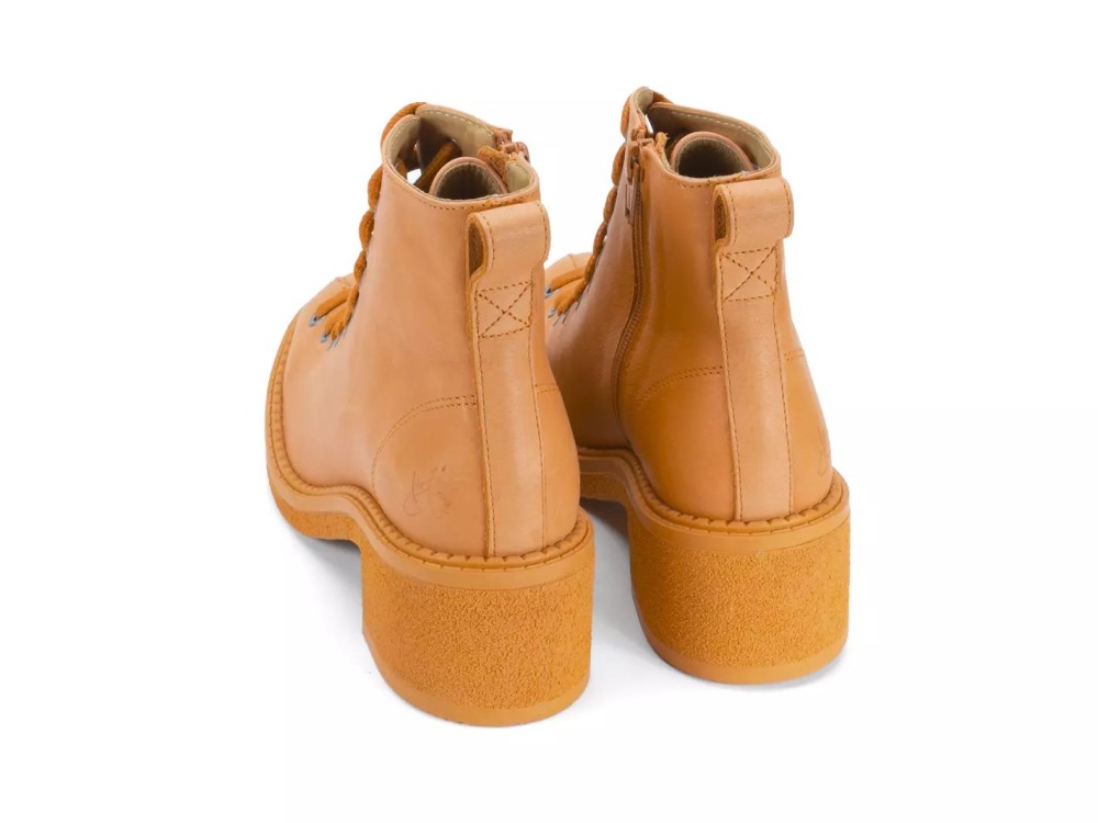 John Fluevog Wanderer - Orange | Lace-Up Ankle Boots