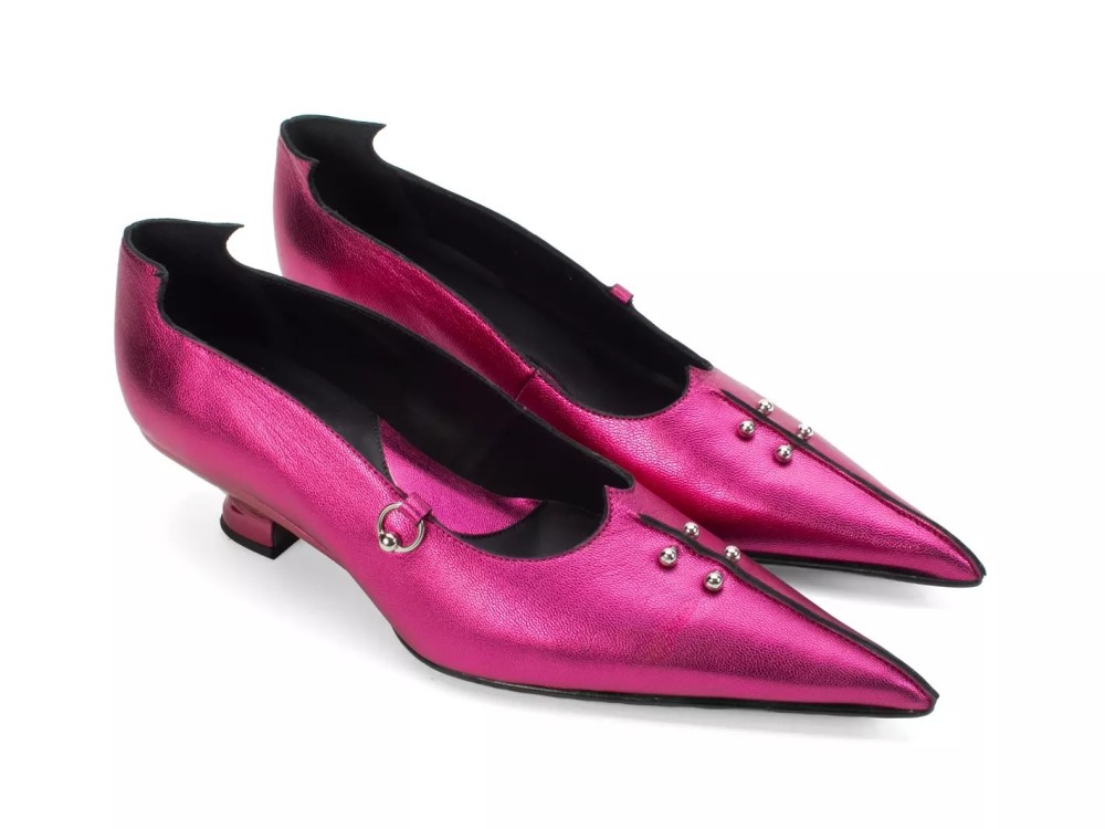 John Fluevog Hilda - Pink | Pumps with Metal Piercings