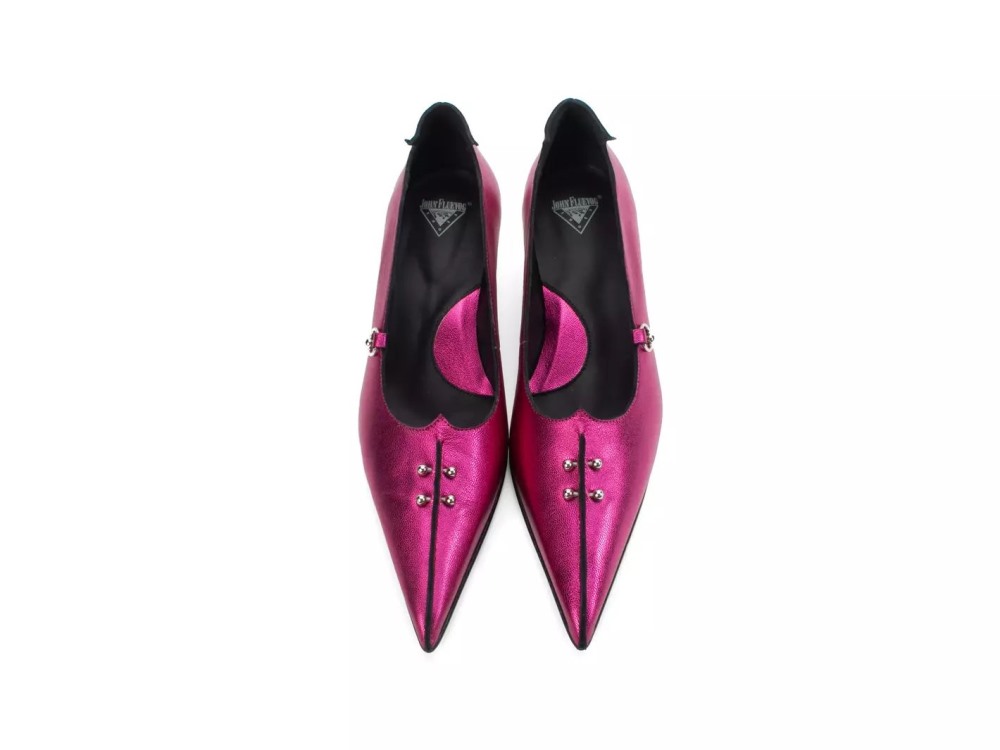 John Fluevog Hilda - Pink | Pumps with Metal Piercings